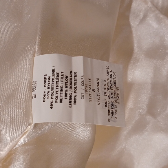 ABS Allen Schwartz Collection Ivory Cocktail Dress NEW- Sz. 8 - Picture 15 of 16